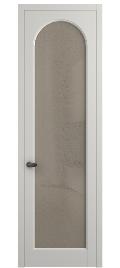 Межкомнатная дверь Палаццо 6804 Матовый серый Фактурное бронзовое стекло "Лёд", триплекс Цена 694800 AMD | Volhovec