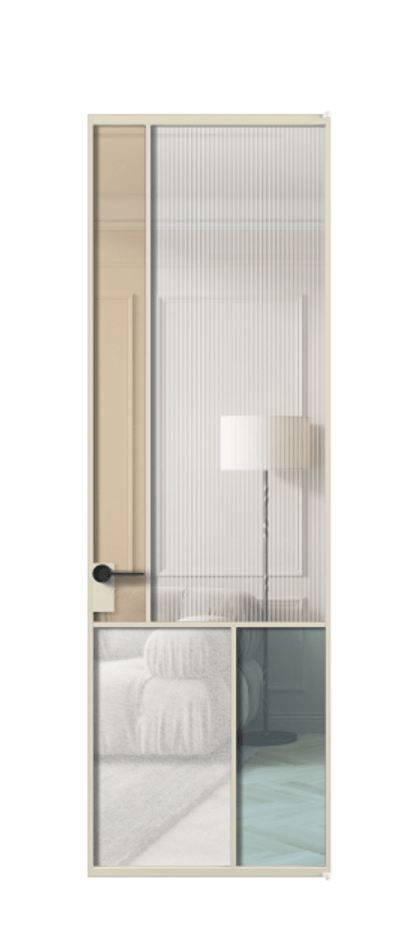 Межкомнатная дверь Mosaic АЛПЛ041.20 Алюминий бежево-серый Комбинация стекол Группы 1 и Группы 3 Цена 1159090 AMD | Volhovec
