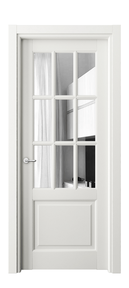 Межкомнатная дверь Тоскана Грильято 6312 Матовый серый Двустороннее зеркало, триплекс Цена 117199 ₽ | Volhovec