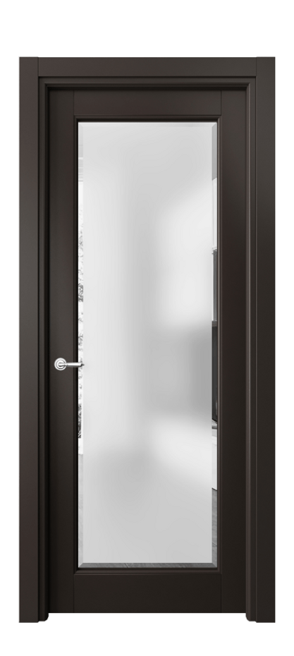 Межкомнатная дверь Тоскана Ромбо 6300 Матовый антрацит Сатинированное стекло с фацетом Цена 635950 AMD | Volhovec