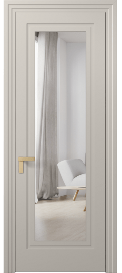 Межкомнатная дверь Rocca 8303 Матовый светло-бежевый Двустороннее зеркало, триплекс Цена 525351 AMD | Volhovec