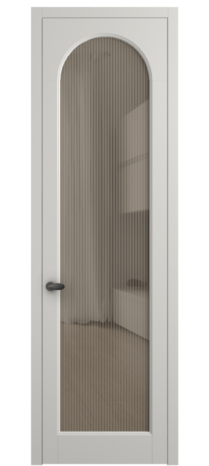 Межкомнатная дверь Палаццо 6804 Матовый серый Рифлёное бронзовое стекло "Мору", триплекс Цена 708300 AMD | Volhovec