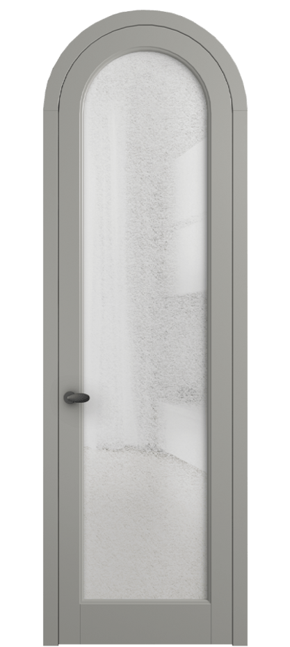 Межкомнатная дверь Палаццо 6814 Матовый нейтральный серый Фактурное стекло "Лёд", триплекс Цена 131159 ₽ | Volhovec