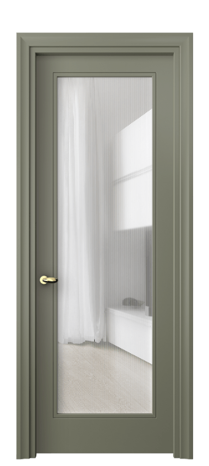 Межкомнатная дверь Esse 8502 Матовый оливковый тёмный Рифлёное стекло "Дюна", триплекс, 8 мм Цена 486240 AMD | Volhovec
