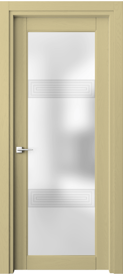 Межкомнатная дверь Ego 6112 Дуб белоснежный Сатинированное стекло "3D" Цена 810800 AMD | Volhovec