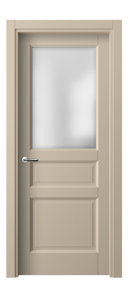 Межкомнатная дверь Galant 1432 ПЭТ светло-бежевый Сатинированное стекло Цена 26959 ₽ | Volhovec