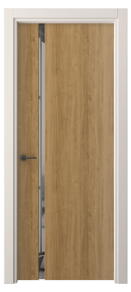 Межкомнатная дверь Freedom 4222 Грецкий орех Двустороннее серое зеркало, триплекс Цена 1700 AZE | Volhovec