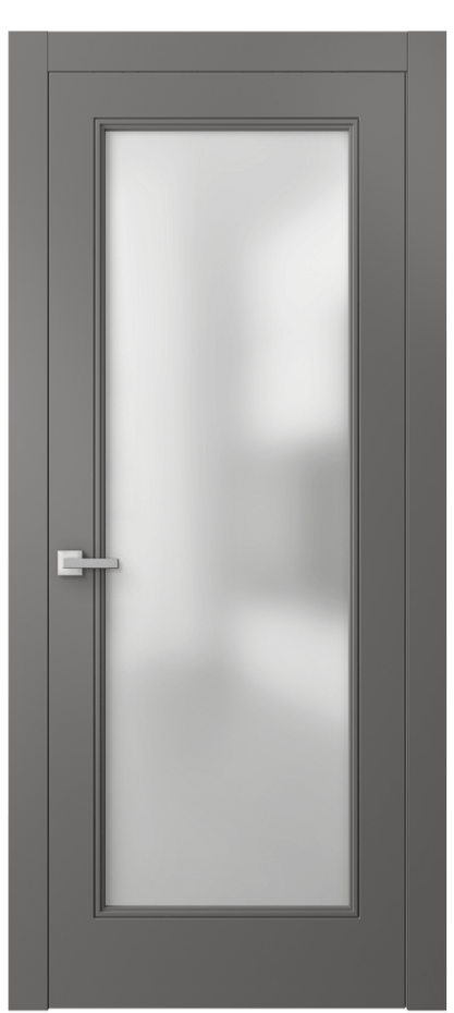 Межкомнатная дверь Linea 8300 Матовый классический серый Сатинированное стекло Цена 503770 AMD | Volhovec