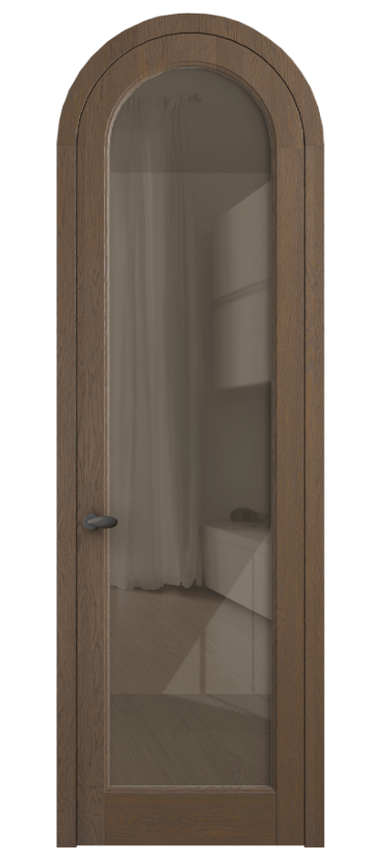 Межкомнатная дверь Палаццо 6814 Дуб туманный матовый Рефлективное бронзовое стекло "Стопсол", калёное Цена 1445600 AMD | Volhovec