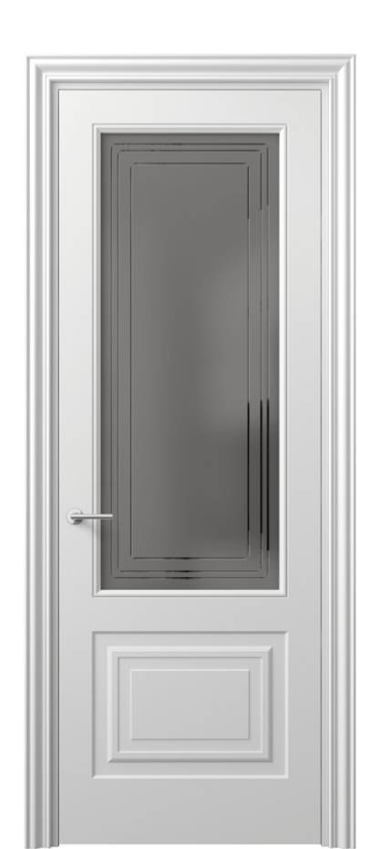 Дверь межкомнатная Mascot 8452 Матовый белоснежный Сатинированное серое стекло с гравировкой "Грани", триплекс, 7 мм Фигурный наличник МБЛ Цена 68290 ₽ Наличники уже входят в базовый комплект. Фабрика дверей Волховец 8 (800) 551 43 19 Межкомнатная дверь Mascot 8452 Матовый белоснежный Сатинированное серое стекло с гравировкой "Грани", триплекс, 7 мм Цена 68290 ₽ | Volhovec