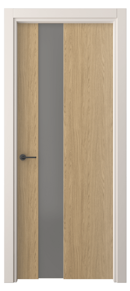 Межкомнатная дверь Freedom 4224 Жемчужный дуб Сатинированное серое стекло, триплекс Цена 206600 AMD | Volhovec
