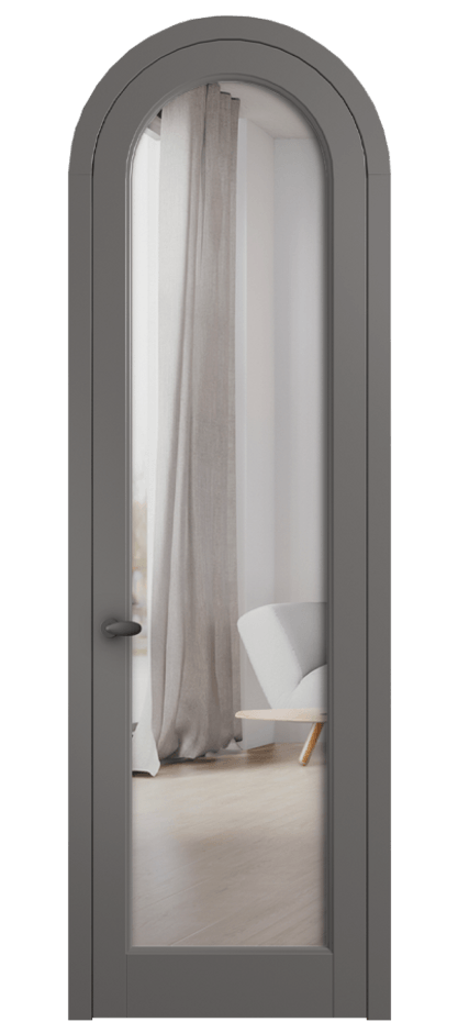 Межкомнатная дверь Палаццо 6814 Матовый классический серый Двустороннее зеркало, триплекс Цена 127159 ₽ | Volhovec