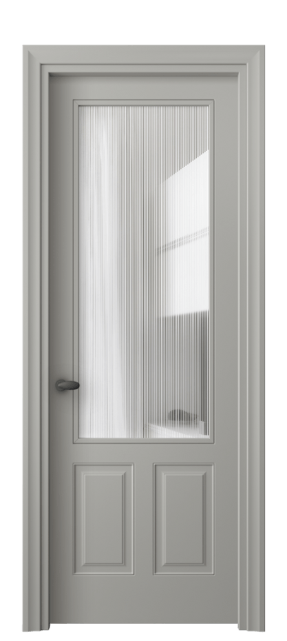 Межкомнатная дверь Esse 8522 Матовый нейтральный серый Рифлёное стекло "Дюна", триплекс Цена 514560 AMD | Volhovec