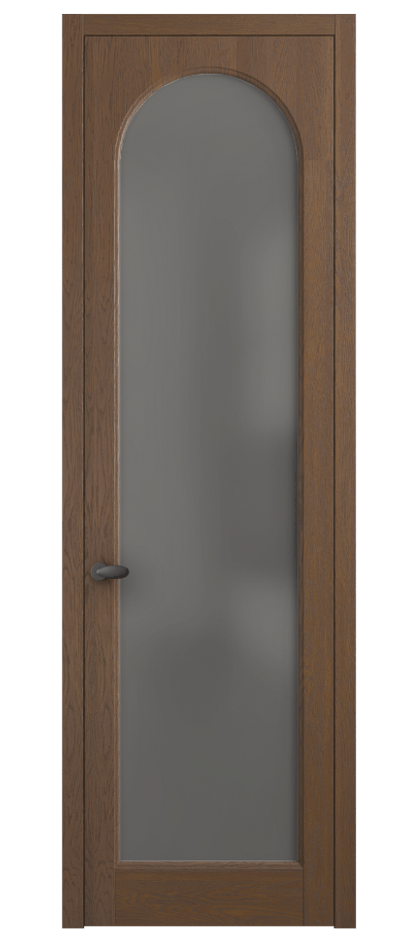 Межкомнатная дверь Palazzo 6804 Дуб каштановый матовый Сатинированное серое стекло, триплекс Цена 999700 AMD | Volhovec