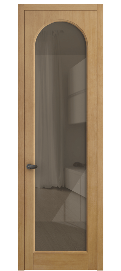 Межкомнатная дверь Палаццо 6804 Бук натуральный матовый Рефлективное бронзовое стекло "Stopsol", калёное Цена 871900 AMD | Volhovec