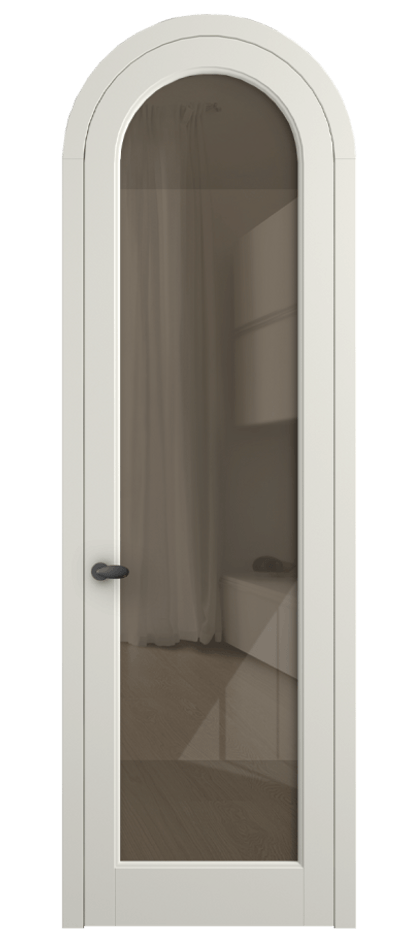 Межкомнатная дверь Палаццо 6814 Матовый жемчужный Рефлективное бронзовое стекло "Stopsol", калёное Цена 898000 AMD | Volhovec