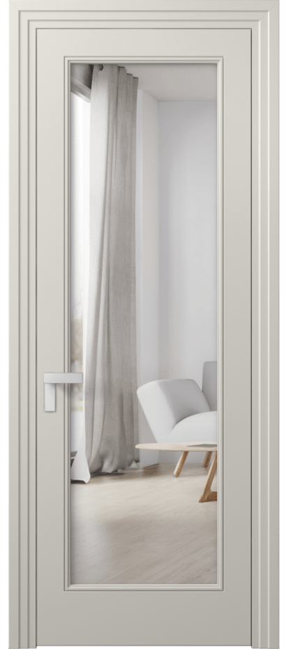 Межкомнатная дверь Рокка 8300 Матовый облачно-серый Двустороннее зеркало, триплекс Цена 471570 AMD | Volhovec