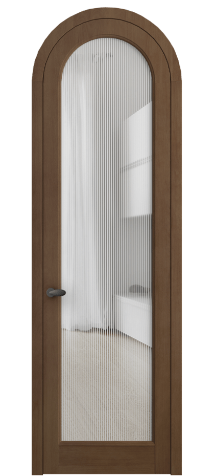 Межкомнатная дверь Палаццо 6814 Бук тёмный матовый Рифлёное стекло "Дюна", триплекс Цена 1223000 AMD | Volhovec