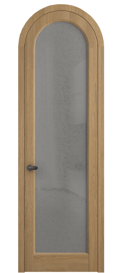 Межкомнатная дверь Palazzo 6814 Дуб пшеничный матовый Фактурное серое стекло "Лёд", триплекс Цена 1432100 AMD | Volhovec