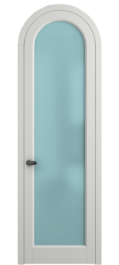 Межкомнатная дверь Палаццо 6814 Матовый светло-серый Сатинированное голубое стекло, триплекс Цена 844100 AMD | Volhovec