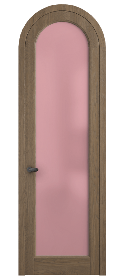 Межкомнатная дверь Палаццо 6814 Дуб джутовый матовый Сатинированное розовое стекло, триплекс Цена 1420600 AMD | Volhovec