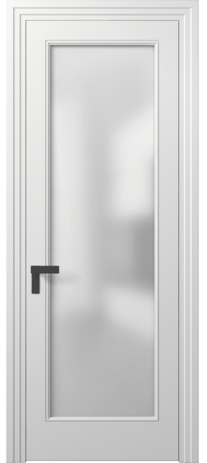 Межкомнатная дверь Rocca 8300 Матовый белоснежный Сатинированное стекло Цена 420280 AMD | Volhovec