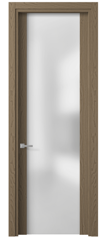 Межкомнатная дверь Планум 4114 Дуб дымный Сатинированное стекло Цена 461280 AMD | Volhovec