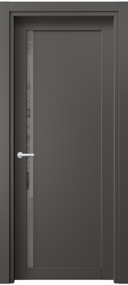 Межкомнатная дверь Нео 2110 ПЭТ графитовый Двустороннее серое зеркало, триплекс Цена 0 AMD | Volhovec
