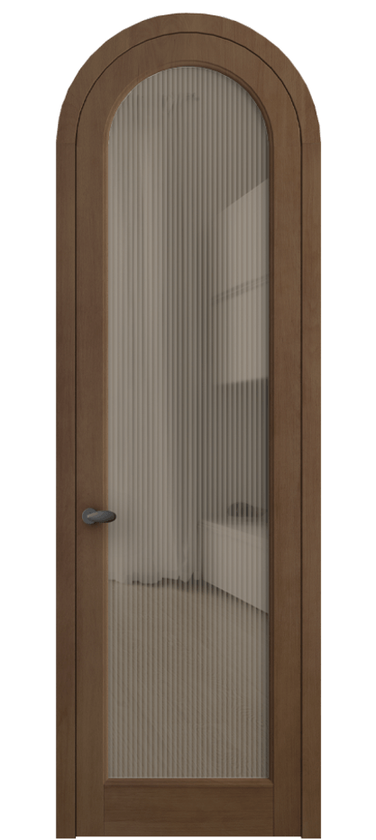 Межкомнатная дверь Палаццо 6814 Бук тёмный матовый Рифлёное бронзовое стекло "Мору", триплекс Цена 179739 ₽ | Volhovec