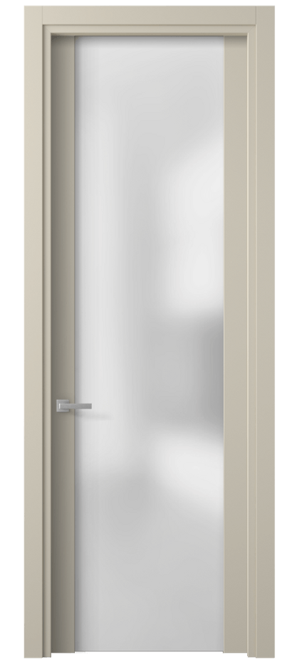 Межкомнатная дверь Planum 4114 ПЭТ светло-бежевый Сатинированное стекло Цена 198540 AMD | Volhovec