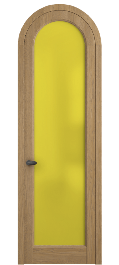 Межкомнатная дверь Палаццо 6814 Дуб пшеничный матовый Сатинированное жёлтое стекло, триплекс Цена 1420600 AMD | Volhovec