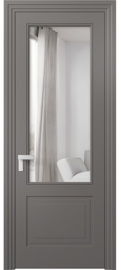 Межкомнатная дверь Rocca 8352 Матовый классический серый Двустороннее зеркало, триплекс Цена 431070 AMD | Volhovec