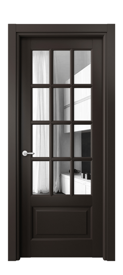 Межкомнатная дверь Тоскана Грильято 6313 Матовый антрацит Двустороннее зеркало, триплекс Цена 774880 AMD | Volhovec