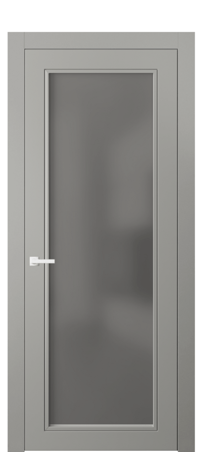 Межкомнатная дверь Neo Classic 8000 Матовый нейтральный серый Сатинированное серое стекло, триплекс Цена 403010 AMD | Volhovec