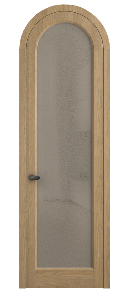 Межкомнатная дверь Palazzo 6814 Дуб соломенный матовый Фактурное бронзовое стекло "Лёд", триплекс Цена 1432100 AMD | Volhovec