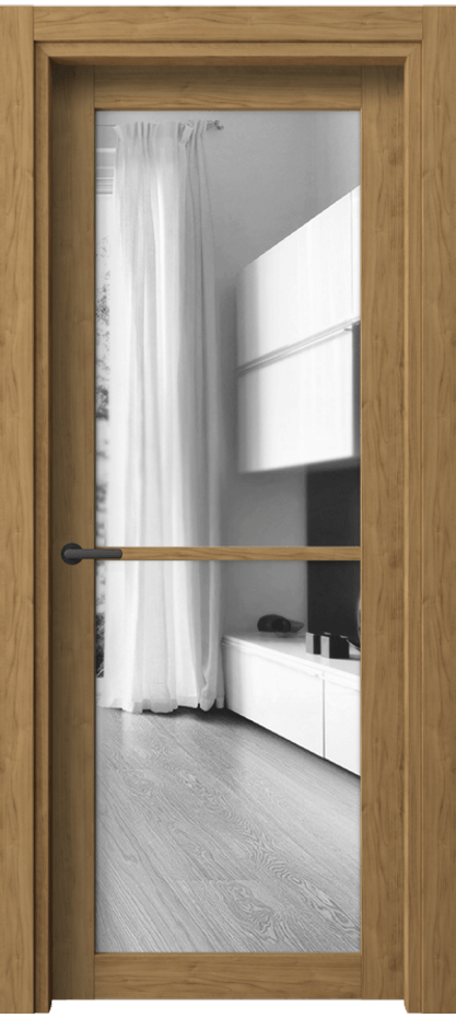 Межкомнатная дверь Нео 2108 Грецкий орех Двустороннее зеркало, триплекс Цена 240750 AMD | Volhovec