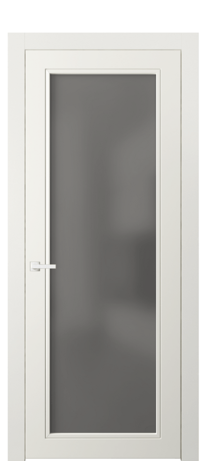 Межкомнатная дверь Neo Classic 8000 Матовый жемчужный Сатинированное серое стекло, триплекс Цена 324240 AMD | Volhovec