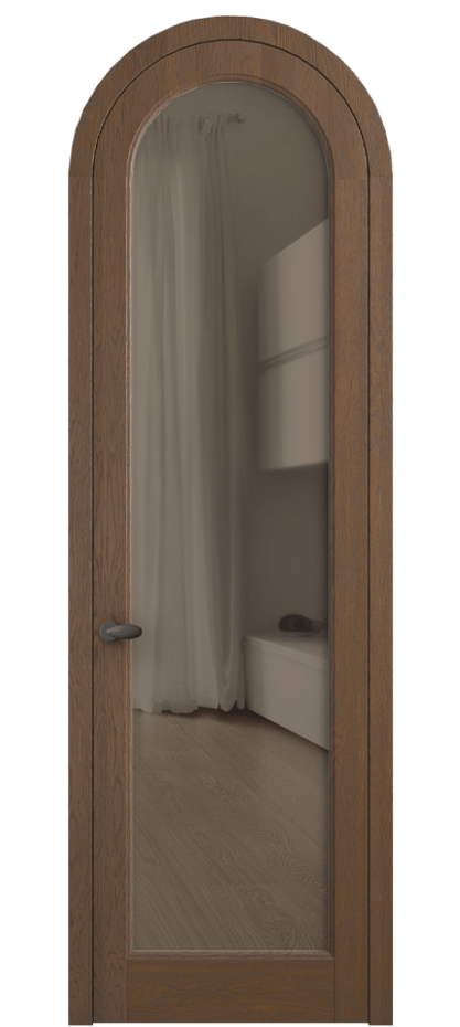 Межкомнатная дверь Палаццо 6814 Дуб каштановый матовый Прозрачное бронзовое стекло, триплекс Цена 1420600 AMD | Volhovec