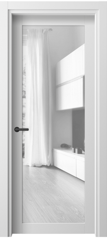 Межкомнатная дверь Neo 2102 Белый шёлк Прозрачное стекло, триплекс Цена 173180 AMD | Volhovec