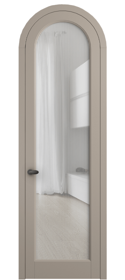 Межкомнатная дверь Палаццо 6814 Матовый бисквитный Рифлёное стекло "Дюна", триплекс Цена 884500 AMD | Volhovec