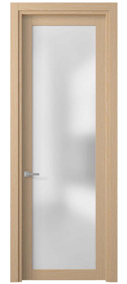 Межкомнатная дверь Planum 2102 Дуб молочный Сатинированное стекло Цена 393840 AMD | Volhovec