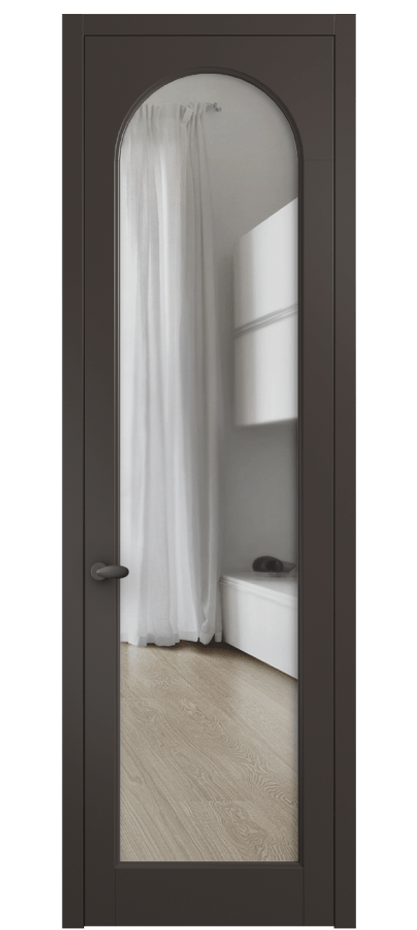 Межкомнатная дверь Палаццо 6804 Матовый антрацит Прозрачное стекло Цена 654400 AMD | Volhovec