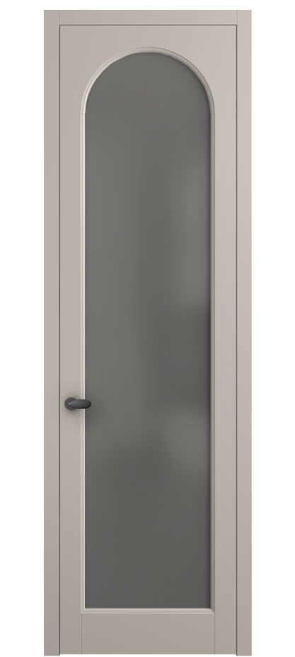 Межкомнатная дверь Palazzo 6804 Матовый светло-бежевый Сатинированное серое стекло, триплекс Цена 654400 AMD | Volhovec