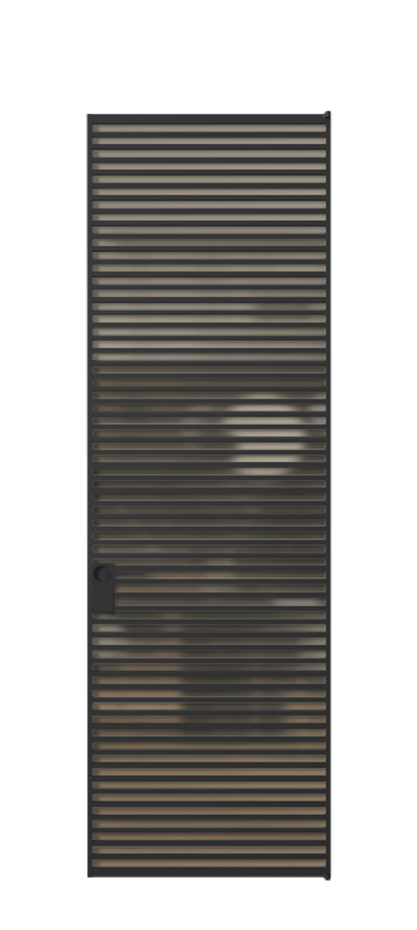 Алюминиевая дверь АЛПЛ040.07 Алюминий Черный Сатинированное бронзовое стекло, триплекс Цена 34496200  | Volhovec