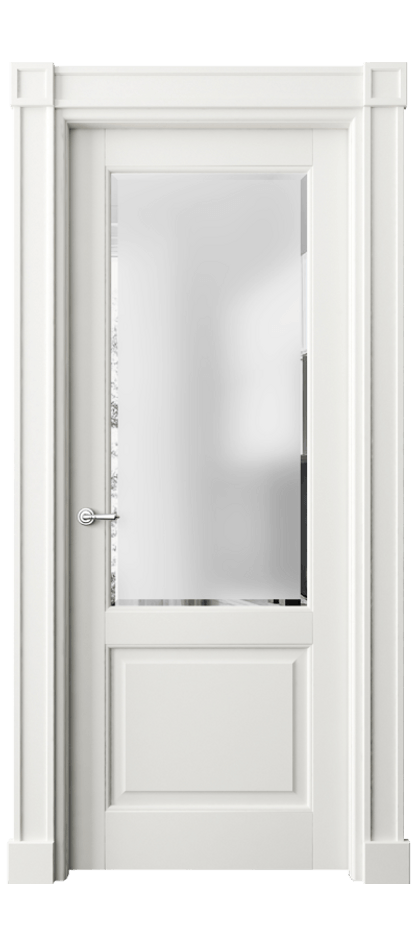 Межкомнатная дверь Toscana Plano 6302 Бук серый Сатинированное стекло с фацетом Цена 671590 AMD | Volhovec