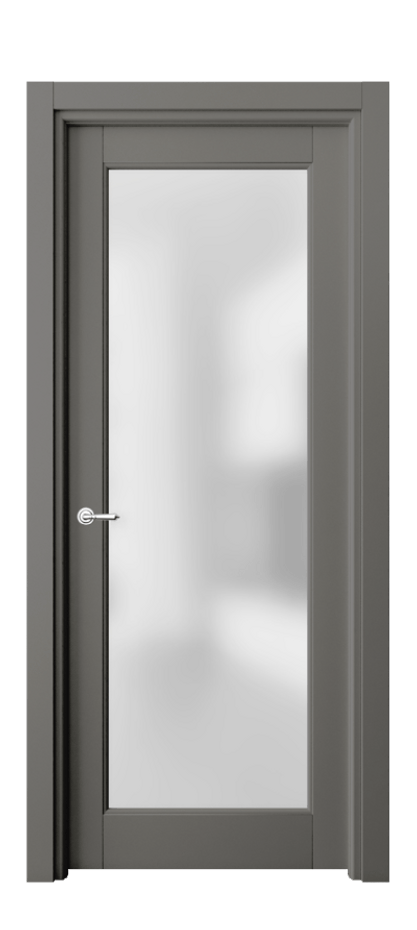 Межкомнатная дверь Toscana Rombo 6300 Бук классический серый Сатинированное стекло Цена 78410 ₽ | Volhovec