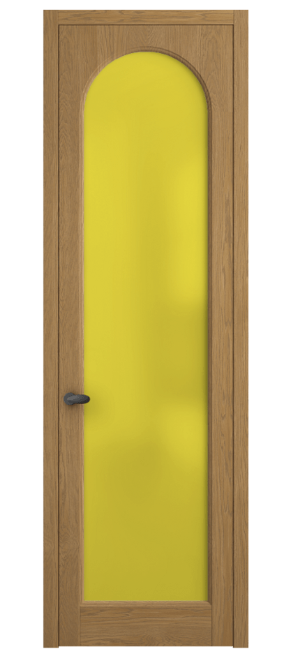 Межкомнатная дверь Палаццо 6804 Дуб солнечный матовый Сатинированное жёлтое стекло, триплекс Цена 1028700 AMD | Volhovec
