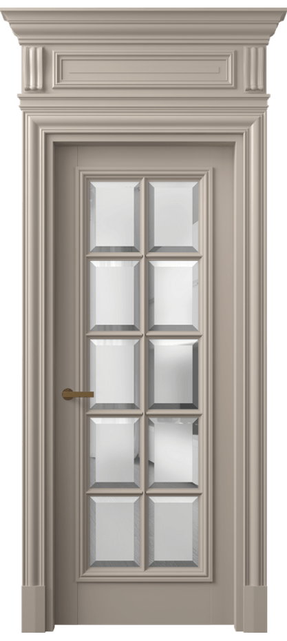 Межкомнатная дверь Антик 7310 Матовый бисквитный Сатинированное стекло с фацетом Цена 264570 сом | Volhovec