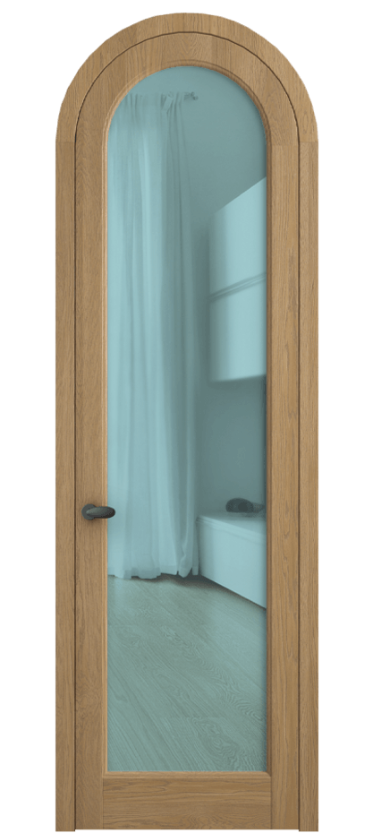Межкомнатная дверь Палаццо 6814 Дуб пшеничный матовый Прозрачное голубое стекло, триплекс Цена 1420600 AMD | Volhovec
