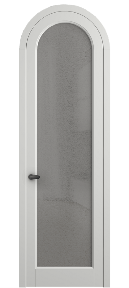 Межкомнатная дверь Палаццо 6814 Матовый светло-серый Фактурное серое стекло "Лёд", триплекс Цена 884500 AMD | Volhovec